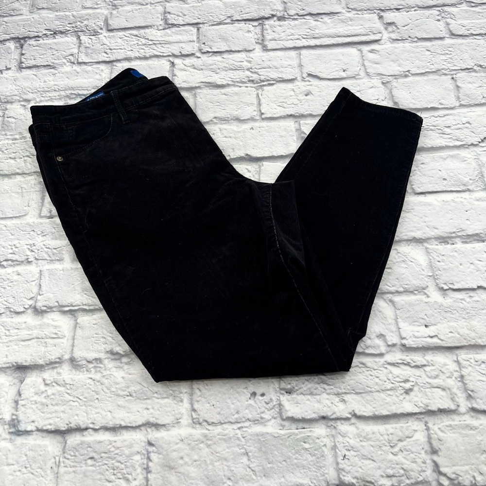 Talbots High-Waist Jegging Ankle Pants Black Corduroy Women's 10P Petite